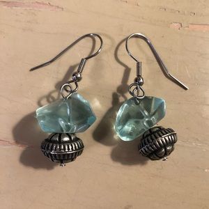 Glass and bead earrings